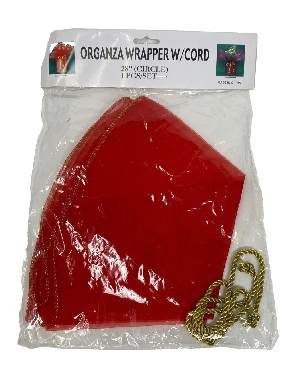 Red Organza Gift Basket Wrapper 28